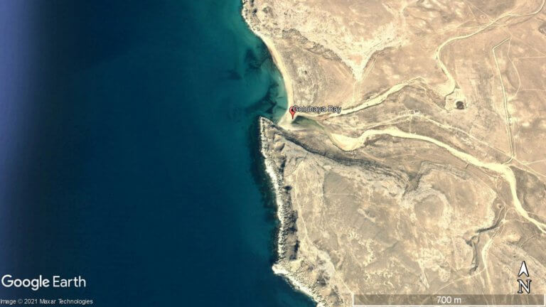 Satellite image of Golubaya Bay